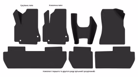 Килимки в салон Citroen Berlingo (B9) 2008-2018 II покоління EU Minivan 5-ти місна Electro - Фото 2