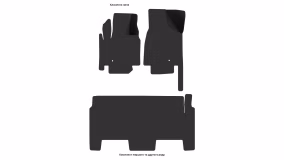 Килимки в салон Dodge Grand Caravan 2010-2020 V покоління US Minivan рестайлінг 8-ми місна - Фото 6