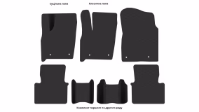 Килимки в салон Dodge Durango (WK2) 2014-… III покоління US Crossover рестайлінг 6-ти місна - Фото 2