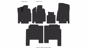 Килимки в салон Dodge Grand Caravan 2010-2020 V покоління EU Minivan рестайлінг 7-ми місна - Фото 6