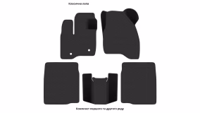 Interior mats for the Ford Explorer 2010-2019 V generation Crossover 5-seater - Фото 3
