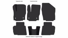 Interior mats for the Ford Mondeo 2010-2014 IV generation EU Universal restyling - Фото 3