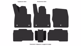 Interior mats for the Ford Explorer 2019-… VI generation US Crossover 6-seater - Фото 2
