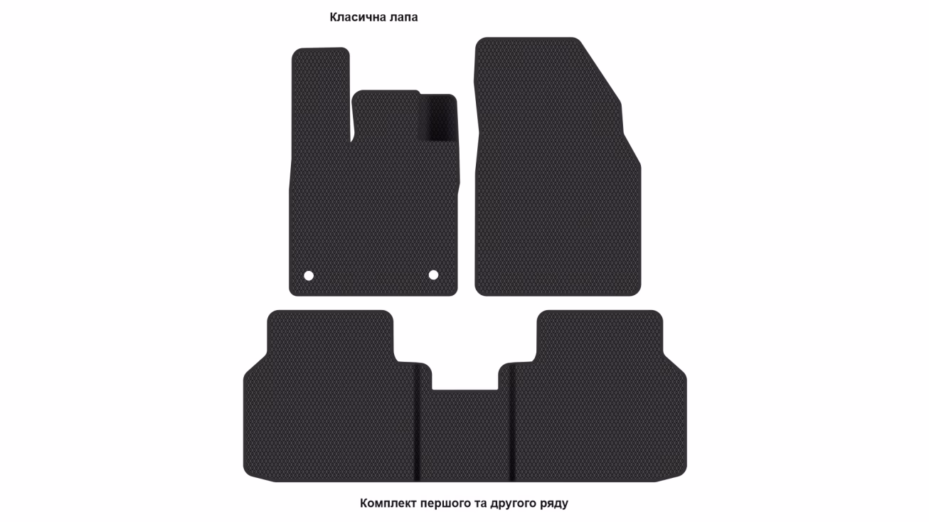 Interior mats for the Ford Explorer EV (CX740) 2024-… VI generation US Crossover Electro (BEV) - Фото 2