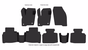 Interior mats for the Ford Edge 2014-2018 II generation US Crossover pre-restyling - Фото 3