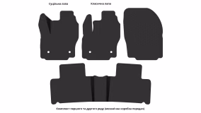 Килимки в салон Ford S-Max 2006-2015 I покоління EU Minivan 7-ми місна - Фото 6