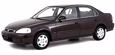 Килимки в салон Honda Civic 1998-2000 VI покоління US Sedan