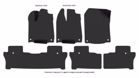 Килимки в салон Honda Pilot Elite 2015-2022 III покоління US Crossover 8-ми місна - Фото 5