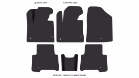 Килимки в салон Hyundai Santa Fe (DM) 2012-2018 III покоління EU Crossover 7-ми місна - Фото 4