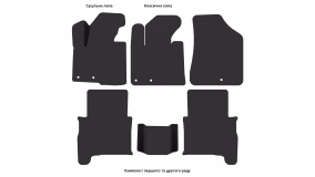 Килимки в салон Hyundai Santa Fe (CM) 2010-2012 II покоління EU Crossover рестайлінг 5-ти місна - Фото 3