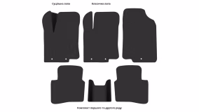 Interior mats for the Hyundai Accent (RB) 2010-2017 IV generation EU Hatchback - Фото 3
