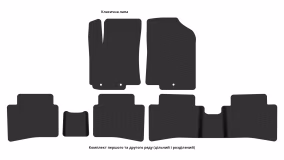 Interior mats for the Hyundai Solaris 2011-2017 I generation RU Hatchback - Фото 3