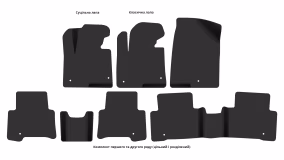 Килимки в салон Hyundai Santa Fe (DM) 2012-2018 III покоління EU Crossover 5-ти місна - Фото 4