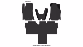 Килимки в салон Hyundai H-1/Grand Starex 2008-2020 II покоління EU Minivan 8-ми місна - Фото 6