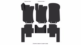 Килимки в салон Mercedes-Benz W251 R-Class 2005-2017 I покоління EU Minivan 6-ти місна - Фото 5