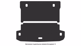 Килимки в салон Mitsubishi Pajero Wagon (V80) 2006-2021 IV покоління EU Crossover 5-ти дверна 7-ми місна - Фото 2