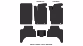 Килимки в салон Mitsubishi L200 (KAOT) 2006-2011 IV покоління EU Pickup до рестайлінг 4-х дверна Short праве кермо - Фото 2