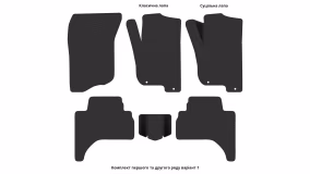 Килимки в салон Mitsubishi L200 (KAOT) 2006-2011 IV покоління EU Pickup до рестайлінг 4-х дверна Short праве кермо - Фото 3