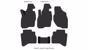 Килимки в салон Mitsubishi Pajero Pinin 1998-2007 I покоління EU Crossover 5-ти дверна - Фото 3