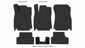 Interior mats for the Mitsubishi Eclipse 4G 2005-2011 IV generation US Coupe - Фото 4