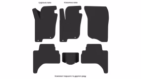 Килимки в салон Mitsubishi L200 (KAOT) 2006-2011 IV покоління EU Pickup до рестайлінг 4-х дверна Short - Фото 2