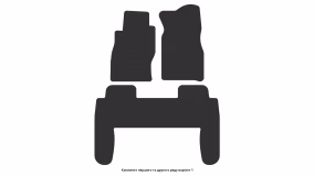 Коврики в салон Nissan Patrol Y-61 1998-2010 V поколение EU Crossover 5-ти дверная 7-ми местная - Фото 5