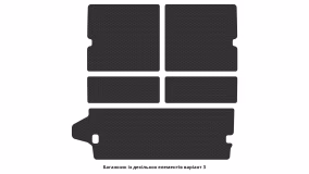 Килимки в салон Nissan Pathfinder R51 2010-2014 III покоління EU Crossover рестайлінг 7-ми місна - Фото 2