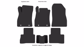 Килимки в салон Nissan Juke 2010-2015 I покоління EU Crossover до рестайлінг AWD - Фото 4
