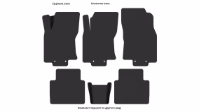 Килимки в салон Nissan X-Trail T32 2013-2017 III покоління EU Crossover до рестайлінг 7-ми місна - Фото 6