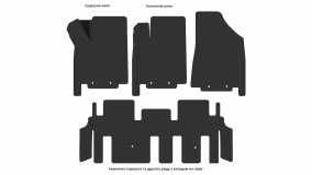 Килимки в салон Nissan Pathfinder R52 2012-2021 IV покоління Crossover 7-ми місна - Фото 3