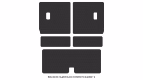 Килимки в салон Nissan Pathfinder R51 2004-2010 III покоління EU Crossover до рестайлінг 7-ми місна - Фото 2