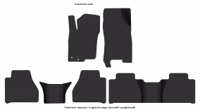 Килимки в салон Nissan Navara NP300 D23 2014-2025 IV покоління EU Pickup 4-х дверна - Фото 3
