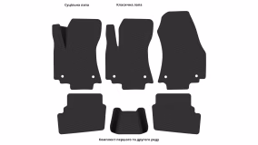 Килимки в салон Opel Zafira A 2003-2005 I покоління EU Minivan рестайлінг 7-ми місна - Фото 7