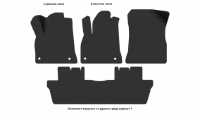 Килимки в салон Peugeot 5008 2009-2017 I покоління EU Minivan 7-ми місна - Фото 6