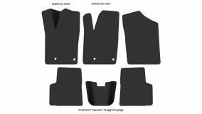 Interior mats for the Peugeot Partner 1996-2008 I generation EU VAN - Фото 4