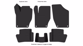Килимки в салон Peugeot 308 SW 2007-2013 I покоління EU Universal 7-ми місна - Фото 4