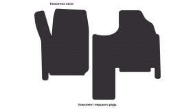 Interior mats for the Peugeot Expert 2004-2007 I generation EU VAN restyling - Фото 2