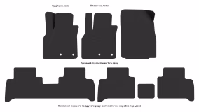Килимки в салон Renault Grand Scenic 2009-2016 III покоління EU Minivan 5-ти місна - Фото 4