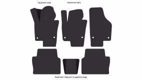 Килимки в салон Seat Alhambra 2010-2015 II покоління EU Minivan до рестайлінг 7-ми місна - Фото 3