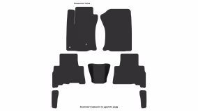 Килимки в салон Toyota Land Cruiser Prado J150 2009-2013 IV покоління EU Crossover до рестайлінг 7-ми місна - Фото 4