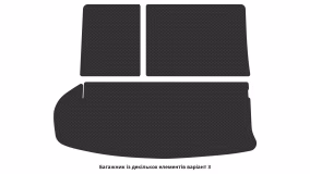 Килимки в салон Toyota Highlander XU50 2013-2021 III покоління EU Crossover 7-ми місна - Фото 3