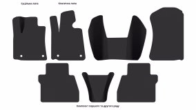 Килимки в салон Toyota Tundra 2007-2013 II покоління US Pickup 4-х дверна Double Cab - Фото 2