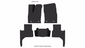 Килимки в салон Toyota Land Cruiser 300 2021-… X покоління EU Crossover 5-ти місна - Фото 3