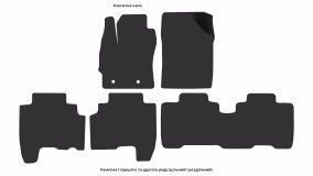 Килимки в салон Toyota Verso S 2009-2018 I покоління EU Minivan 5-ти місна - Фото 3