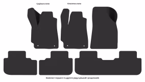 Килимки в салон Toyota Highlander XU40 2008-2013 II покоління EU Crossover 7-ми місна - Фото 5