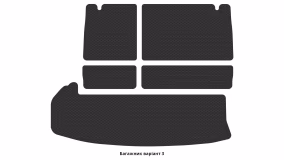 Килимки в салон Toyota Highlander XU50 2013-2021 III покоління EU Crossover 8-ми місна - Фото 6