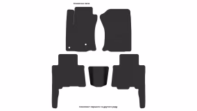 Килимки в салон Toyota Land Cruiser Prado J150 2009-2013 IV покоління EU Crossover до рестайлінг 5-ти місна - Фото 3