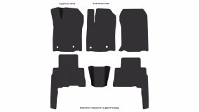 Килимки в салон Toyota Land Cruiser Prado J150 2017-2023 IV покоління EU Crossover 2 рестайлінг 7-ми місна - Фото 2