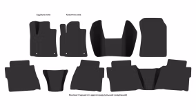 Килимки в салон Toyota Tundra 2007-2013 II покоління US Pickup 4-х дверна Crew Max - Фото 2
