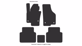 Килимки в салон Volkswagen Sharan (7N) 2010-2022 II покоління EU Minivan 6-ти місна - Фото 4
